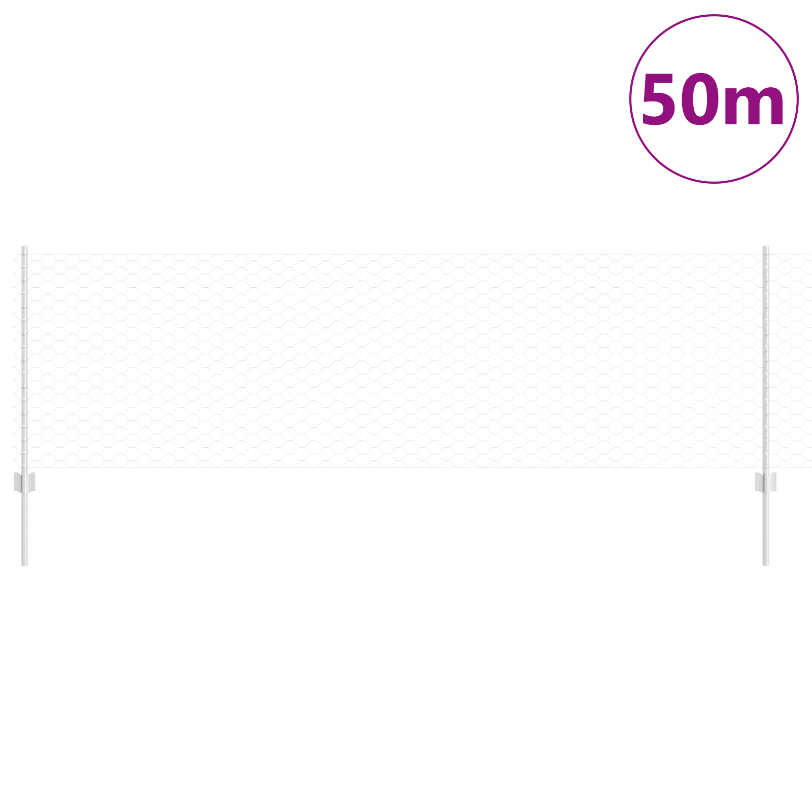 Posti per Recinzione 11 pz U-Channel 80 cm Acciaio Galvanizzato