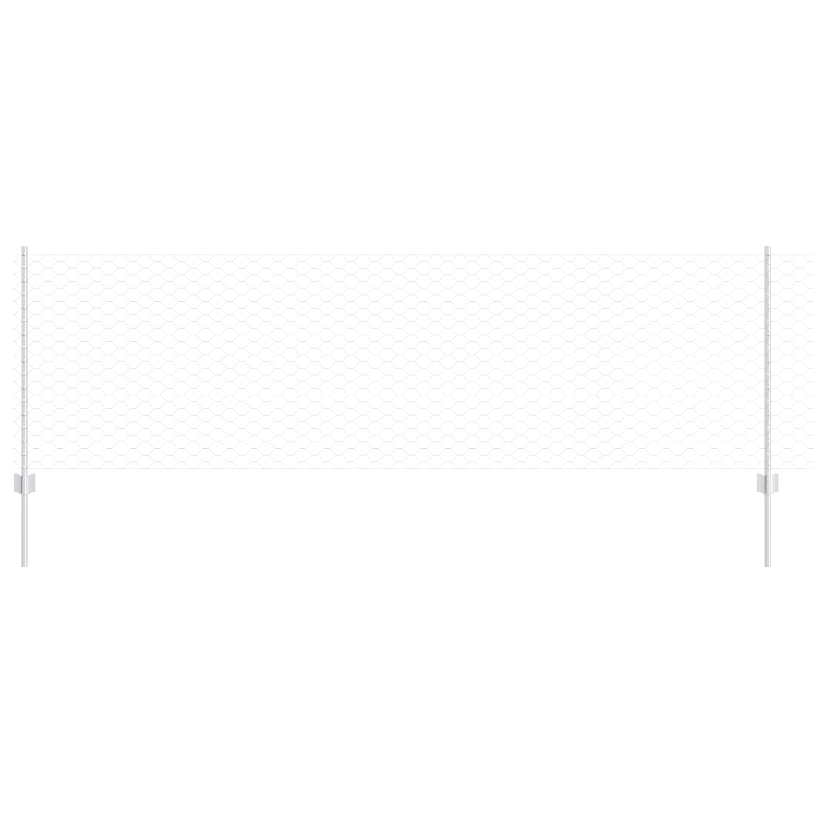 Posti per Recinzione 11 pz U-Channel 80 cm Acciaio Galvanizzato