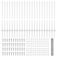 Pali per Recinzione  22 pz U-Channel 100 cm Acciaio Zincato