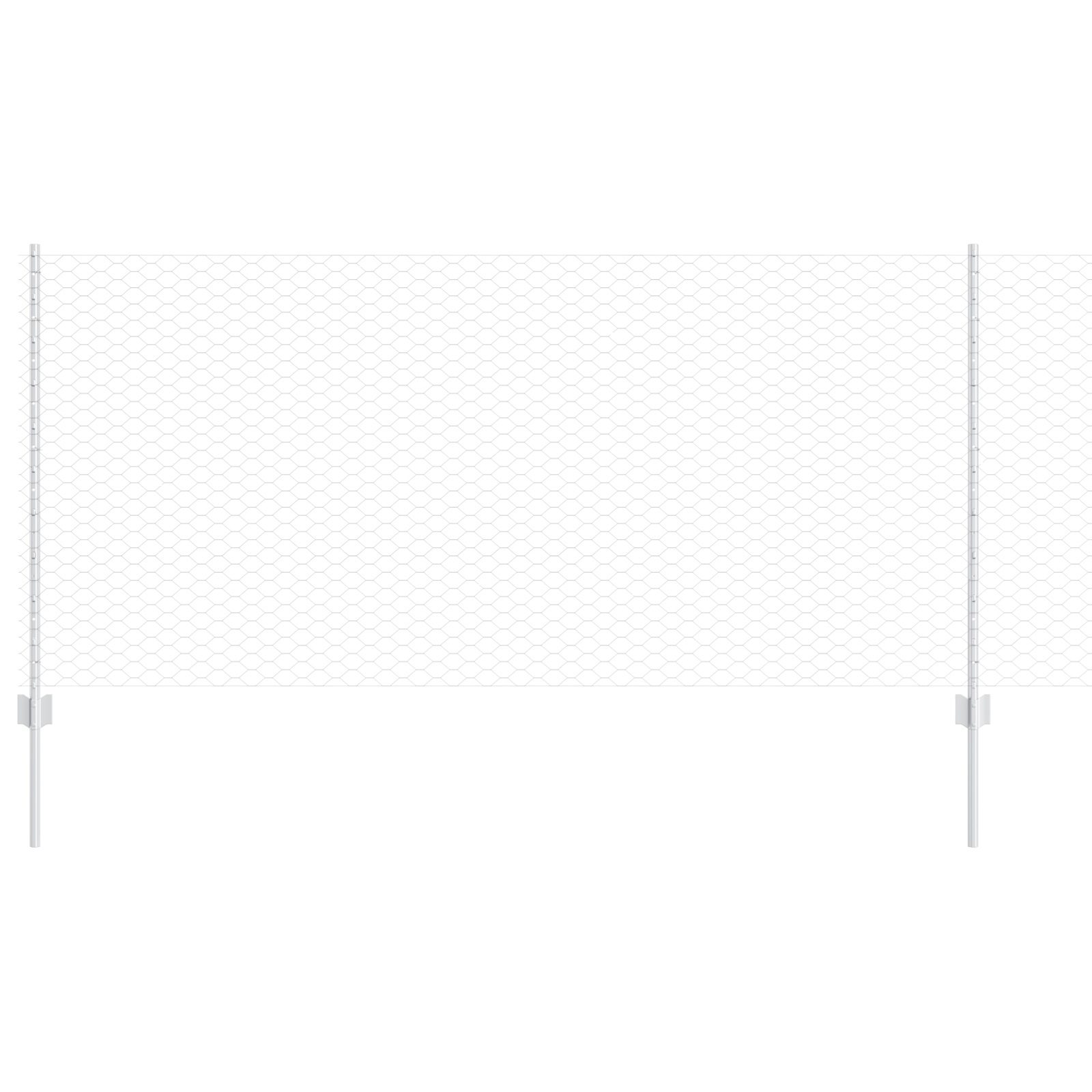 Posti per Recinzione  22 pz U-Channel 120 cm Acciaio Zincato