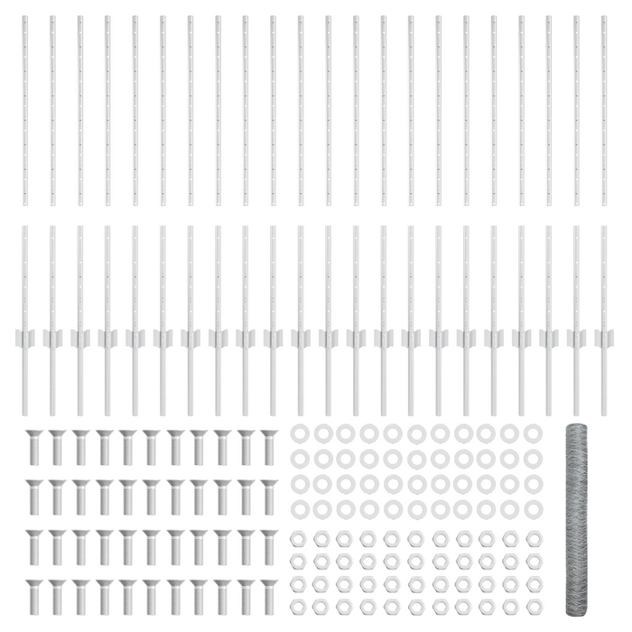 Posti per Recinzione  22 pz U-Channel 120 cm Acciaio Zincato