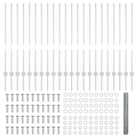 Pali di Recinzione 10 pz U-Channel 140 cm Acciaio Galvanizzato