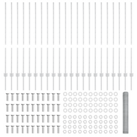 Pali di Recinzione  22 pz U-Channel 120 cm in Acciaio Zincato
