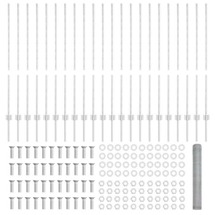 Pali di Recinzione  22 pz U-Channel 120 cm in Acciaio Zincato