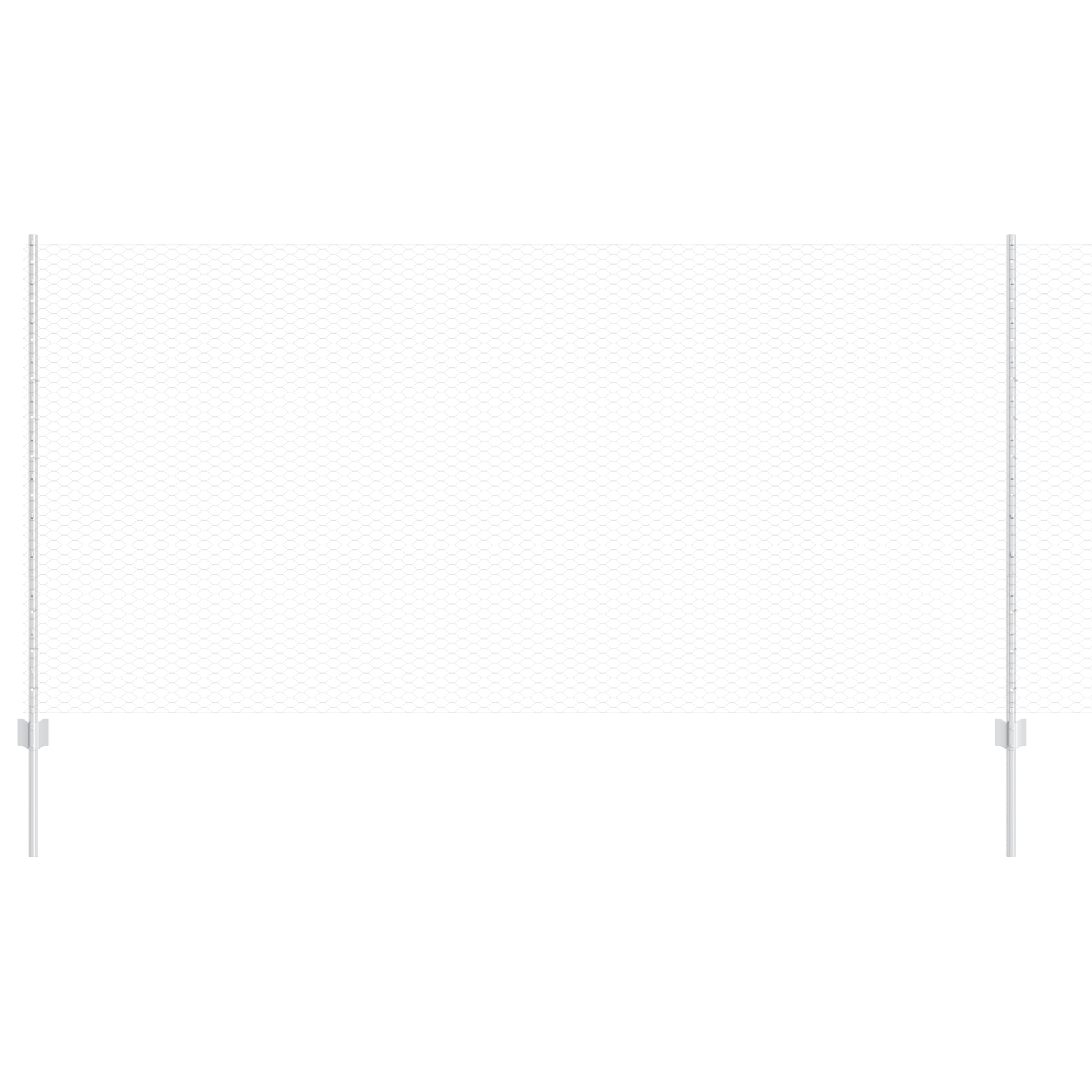 Pali per Recinto 22 pz U-Channel 120 cm in Acciaio Zincato