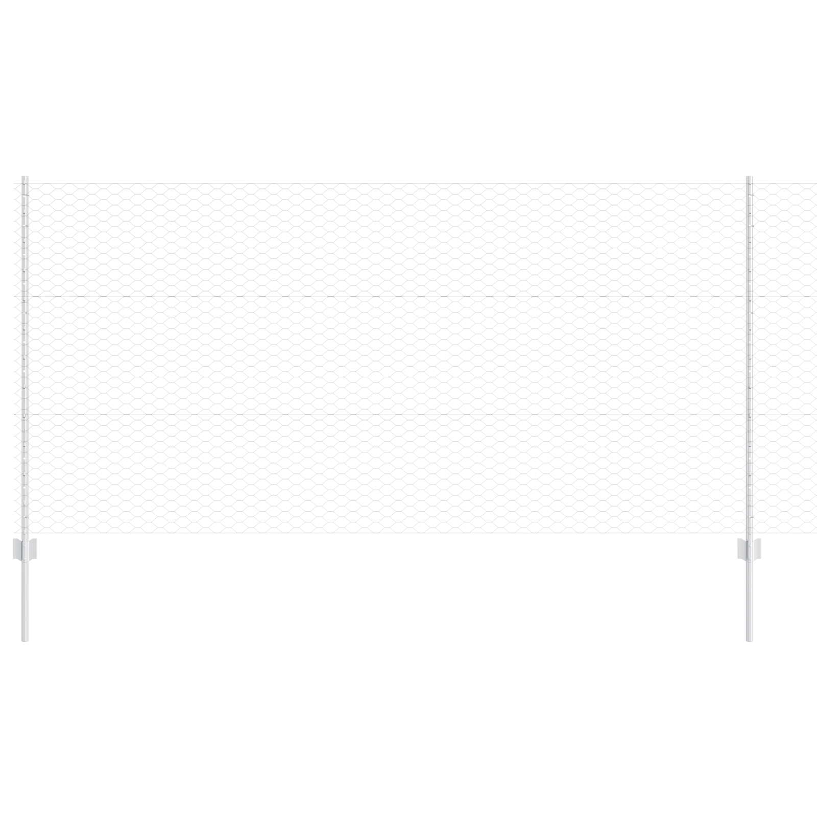 Pali Recinzione  22 pz U-Channel 120 cm Acciaio Galvanizzato