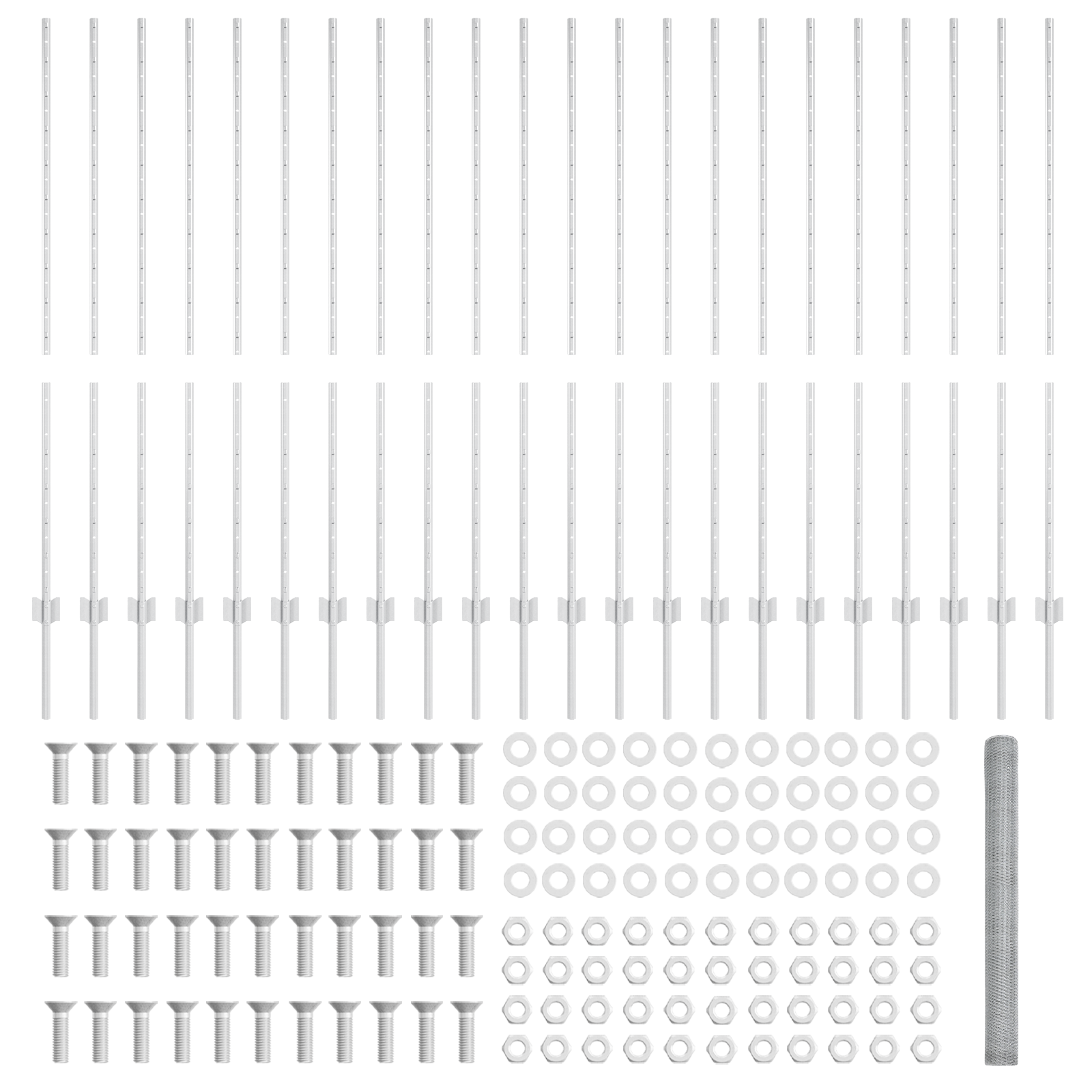 Post per Recinzione  22 pz Canale a U 140 cm Acciaio Galvanizzato
