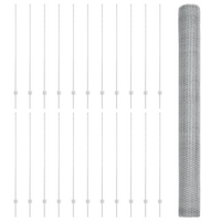 Pali di Recinzione  22 pezzi U-Channel 150 cm in Acciaio Zincato