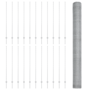 Pali di Recinzione  22 pezzi U-Channel 150 cm in Acciaio Zincato