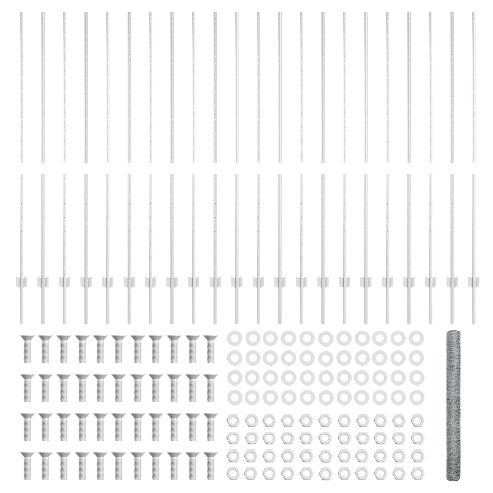 Pali di recinzione  22 pezzi U-Channel 150 cm Acciaio zincato