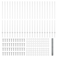 Pali di recinzione  22 pezzi U-Channel 150 cm Acciaio zincato