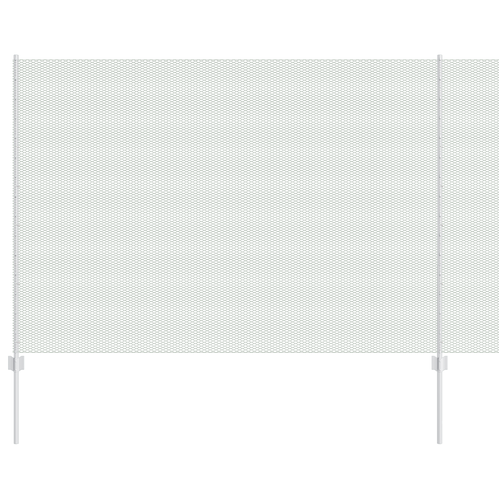 Poste per Recinzione 22 pezzi U-Channel 160 cm Acciaio Zincato