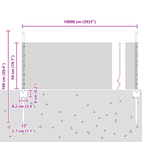 Pali per Recinzione  11 pcs U-Channel 60 cm Acciaio Galvanizzato