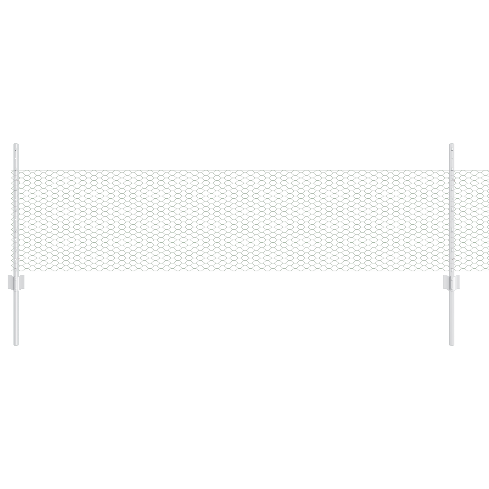 Paletti per Recinzione 11 pz U-Channel 60 cm Acciaio Zincato