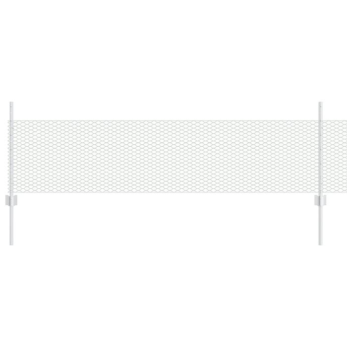 Paletti per Recinzione 11 pz U-Channel 60 cm Acciaio Zincato