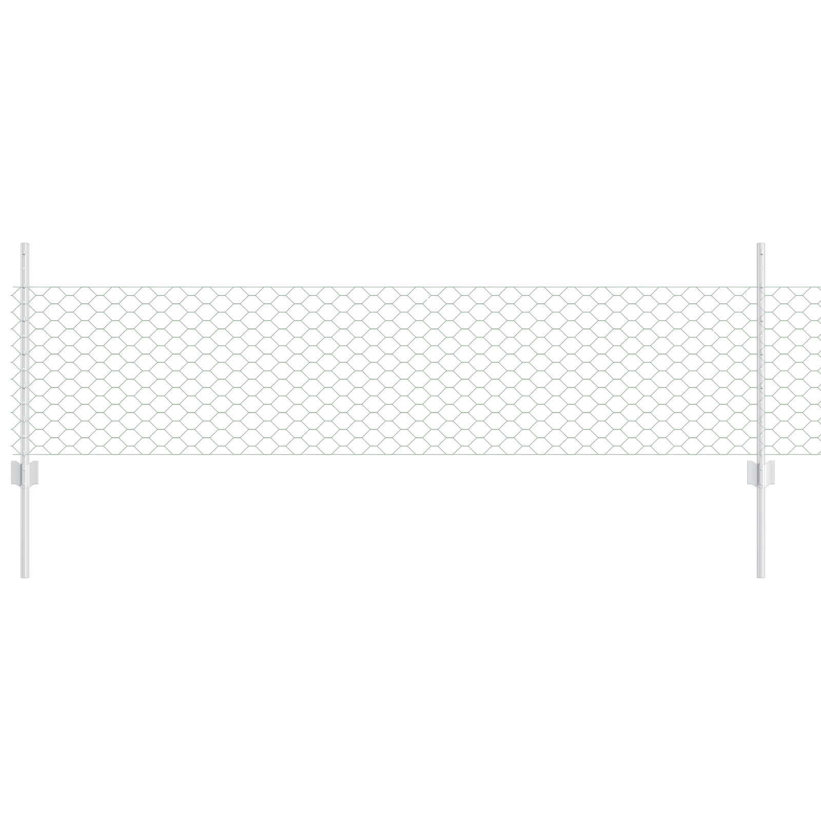 Pali di Recinzione  11 pz U-Channel 60 cm Acciaio Zincato
