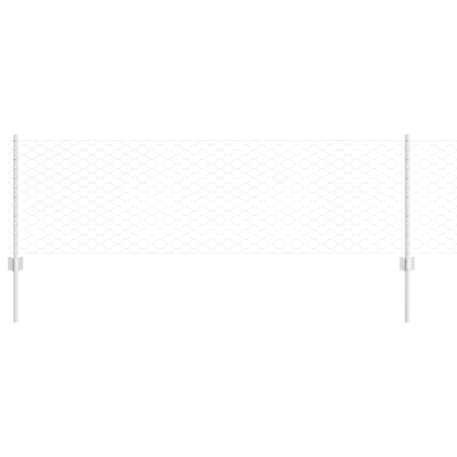 Pali per Recinto 11 pz U-Channel 60 cm Acciaio Galvanizzato