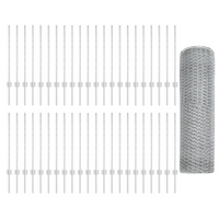 Poste per Recinzione  11 pezzi U-Channel 80 cm Acciaio Galvanizzato