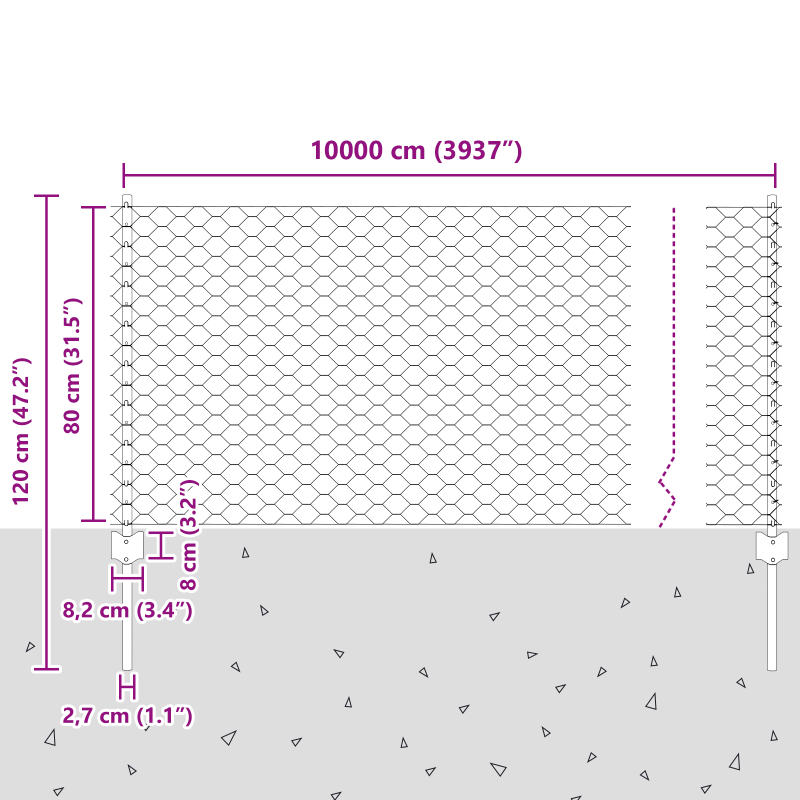 Pali di Recinzione  11 pz U-Channel 80 cm Acciaio Zincato