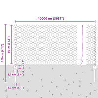 Pali di Recinzione  11 pz U-Channel 80 cm Acciaio Zincato