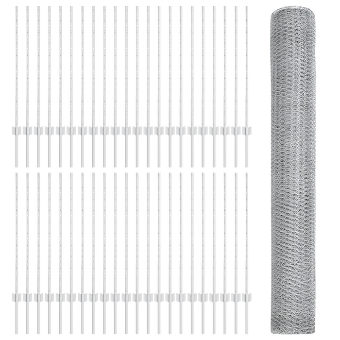 Pali Recinzione  22 pz U-Channel 100 cm Acciaio Zincato