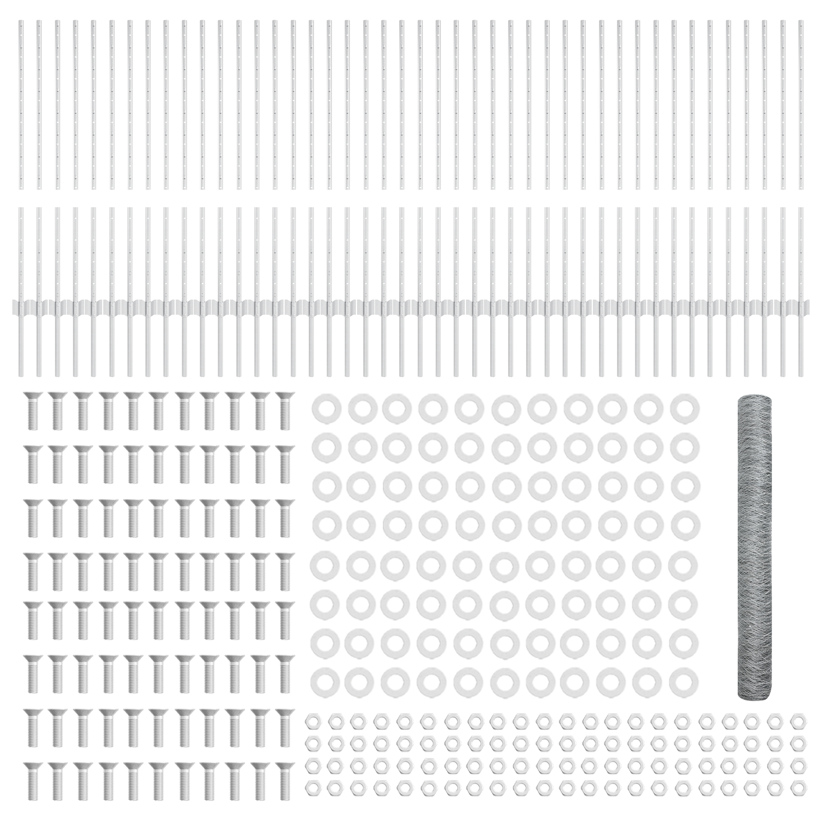 Posti per recinzione  22 pz U-Channel 100 cm Acciaio galvanizzato