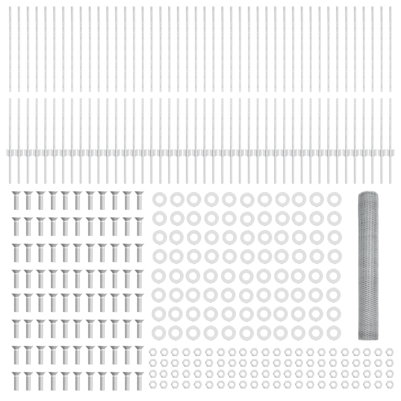 Pali di Recinzione 22 pcs U-Channel 120 cm Acciaio Zincato