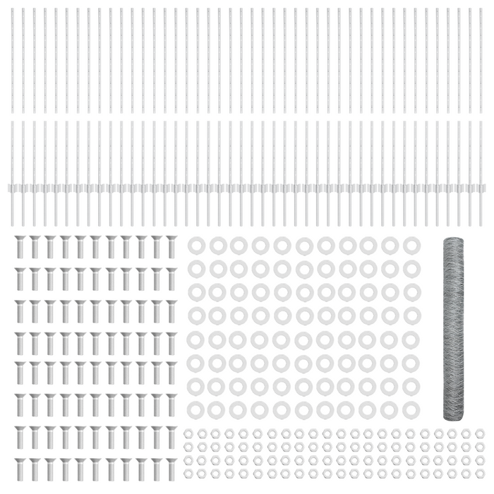 Pali per Recinzione  22 pz U-Channel 120 cm Acciaio Zincato