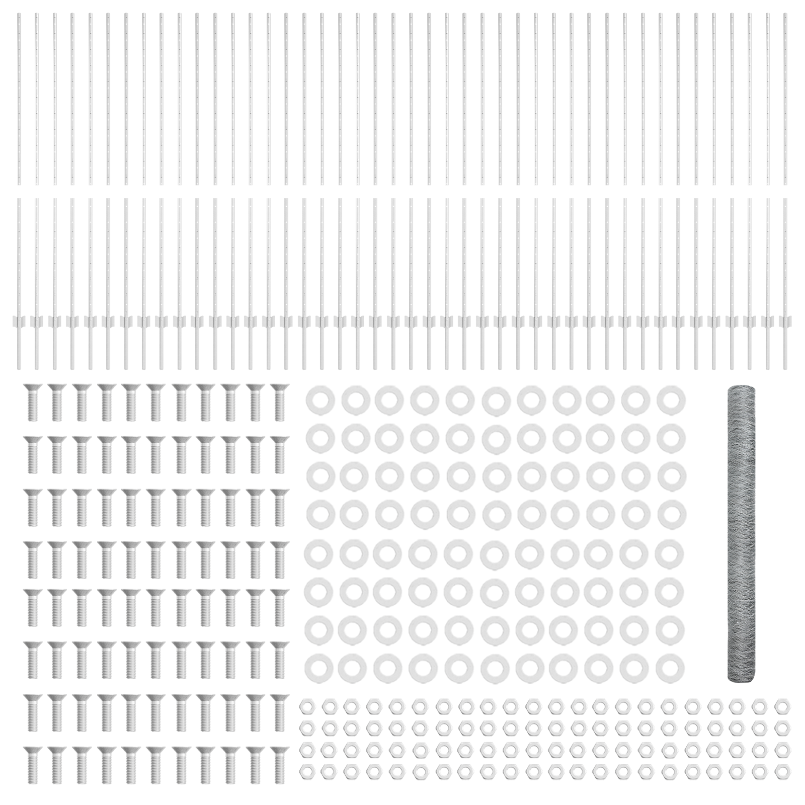 Pali per Recinzione  22 pz U-Channel 160 cm Acciaio Zincato