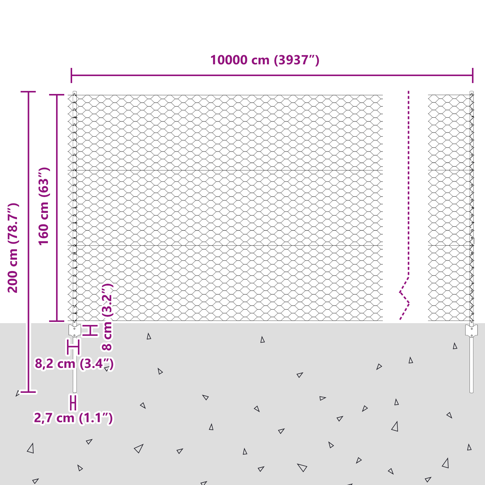 Pali di Recinzione  22 pz U-Channel 160 cm Acciaio Galvanizzato