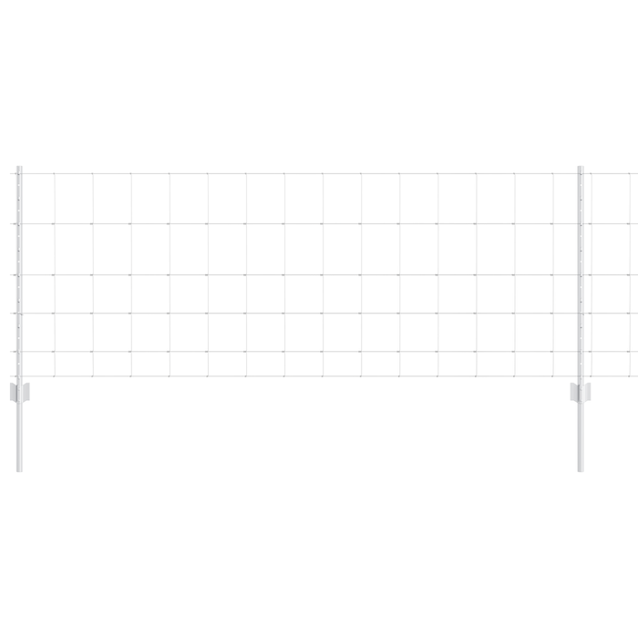 Pali per Recinzione  11 pz U-Channel 80 cm Acciaio Zincato