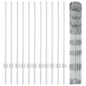 Pali di recinzione  22 pcs U-Channel 100 cm Acciaio Galvanizzato