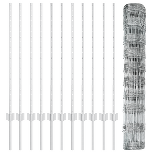 Pali per Recinzione  22 pcs U-Channel 100 cm in Acciaio Zincato