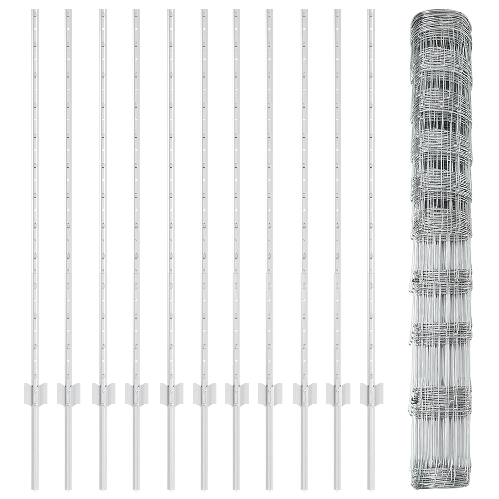 Pali di Recinzione  22 pz U-Channel 120 cm Acciaio Zincato