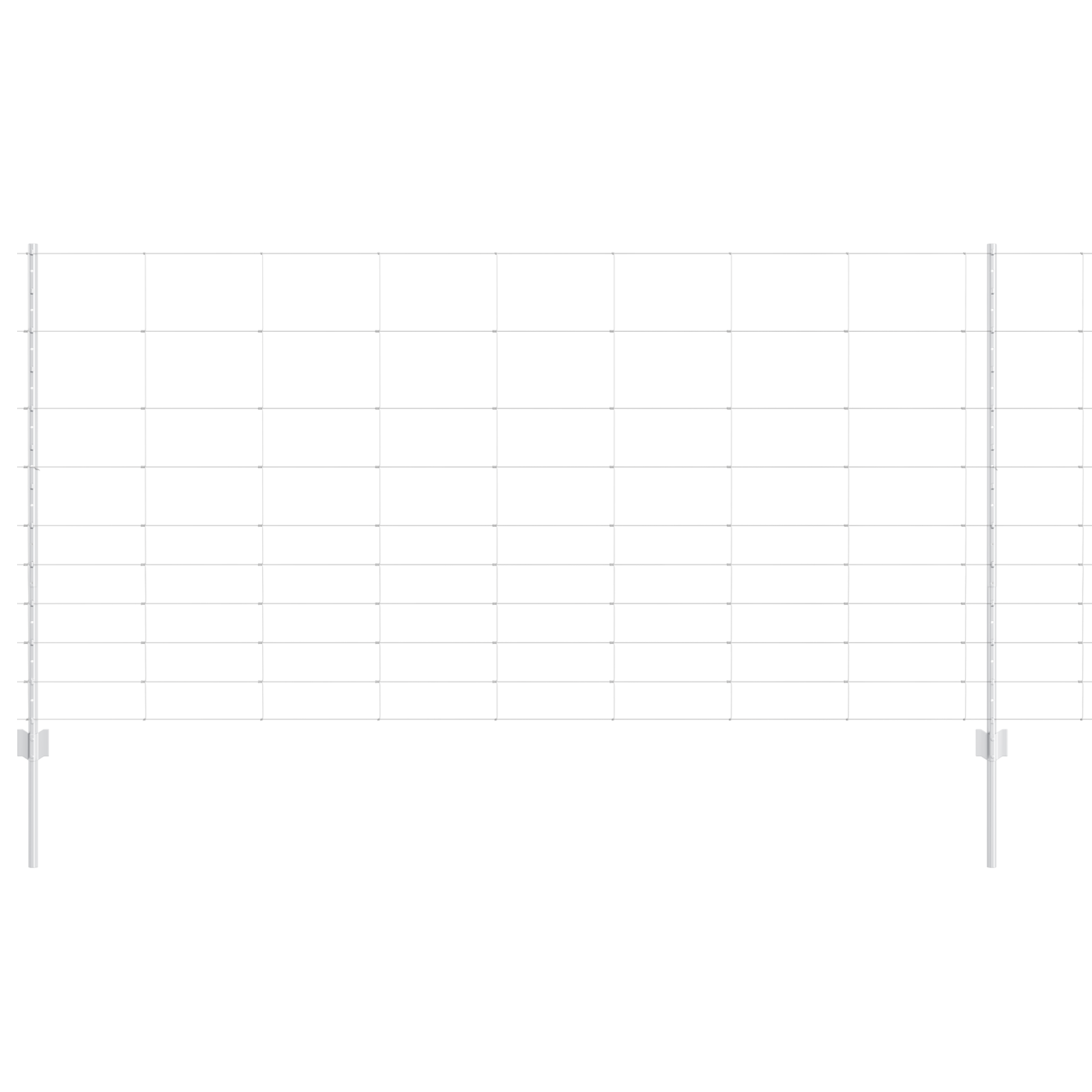 Poste Recinzione 22 pz Canale U 120 cm Acciaio Zincato
