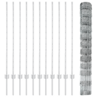 Pali di recinzione  22 pz U-Channel 120 cm Acciaio galvanizzato