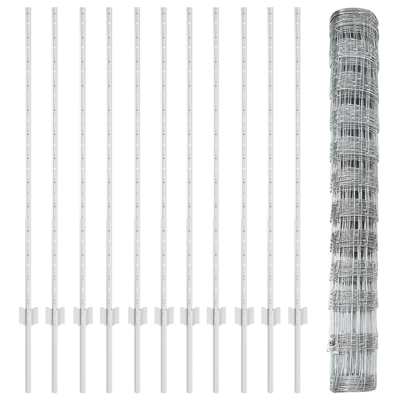 Pali della Recinzione  22 pz U-Channel 120 cm Acciaio Zincato