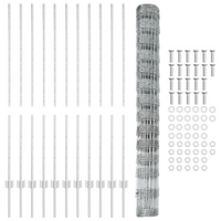 Post per Recinzione  22 pcs U-Channel 140 cm Acciaio Zincato