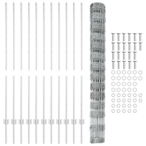 Post per Recinzione  22 pcs U-Channel 140 cm Acciaio Zincato