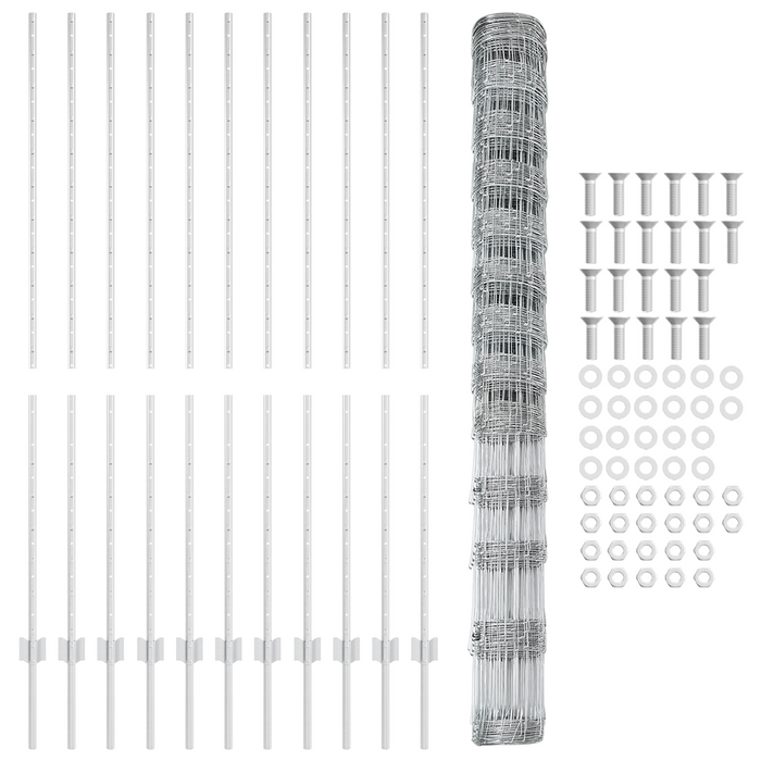 Pali per Recinzione  22 pcs U-Channel 150 cm Acciaio Galvanizzato