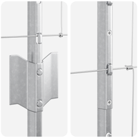 Pali di Recinzione  22 pcs U-Channel 150 cm Acciaio Galvanizzato