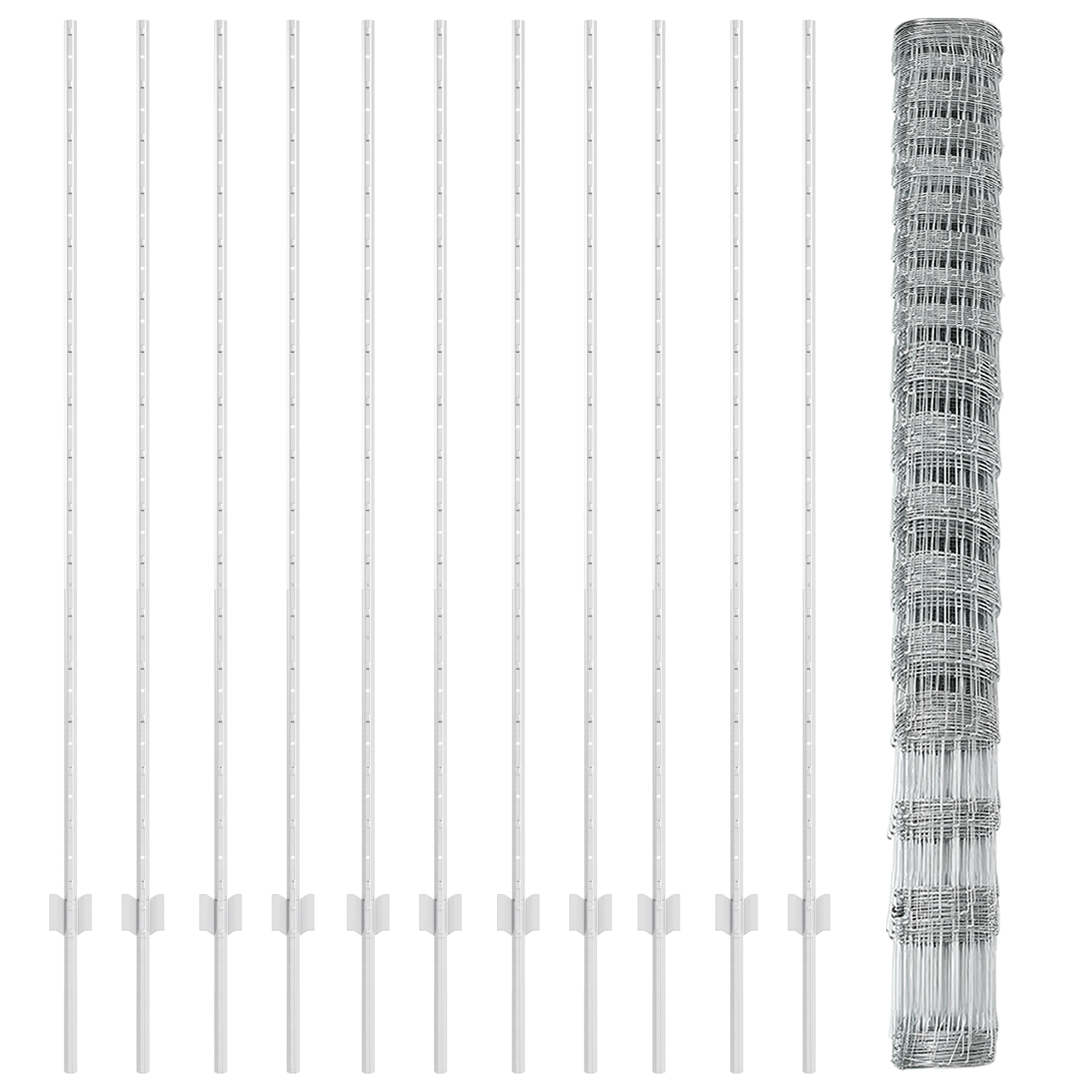 Posti per Recinzione  22 pz U-Channel 150 cm Acciaio Zincato