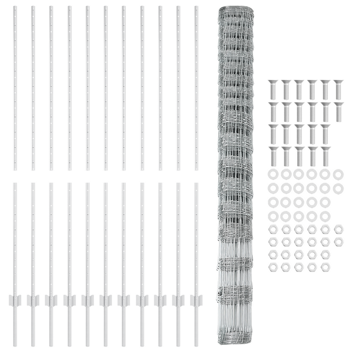 Posti per Recinzione  22 pz U-Channel 150 cm Acciaio Galvanizzato