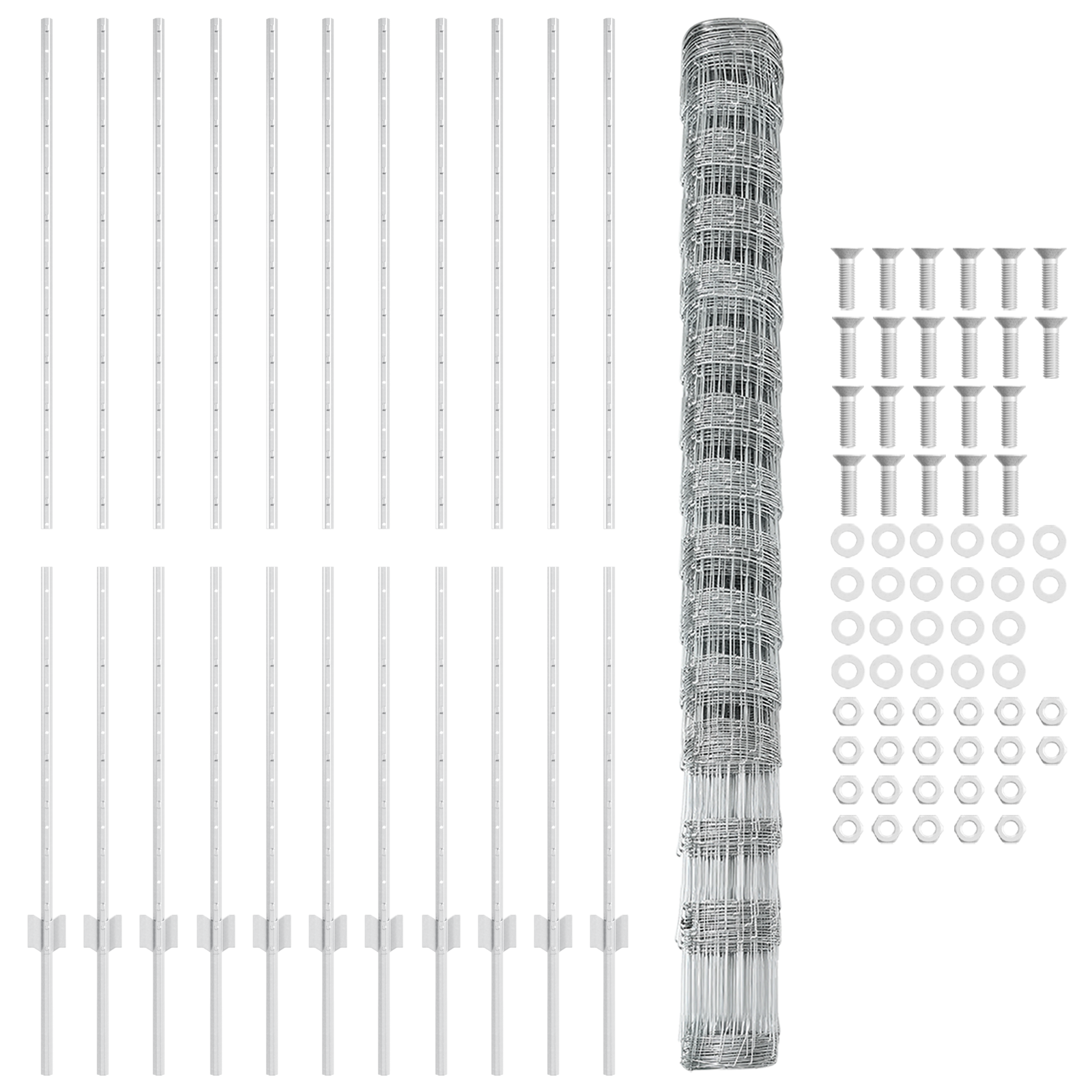 Pali di Recinzione  22 pz U-Channel 160 cm Acciaio Zincato