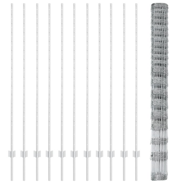 Pali di Recinzione 22 pz U-Channel 160 cm Acciaio Galvanizzato
