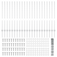 Pali di Recinzione  22 pcs U-Channel 100 cm Acciaio Galvanizzato