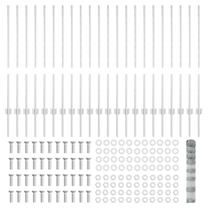 Pali di Recinzione  22 pcs U-Channel 100 cm Acciaio Galvanizzato