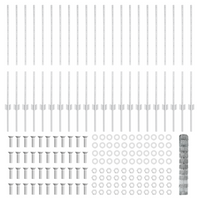 Paletti per Recinzione  22 pz U-Channel 100 cm Acciaio Zincato