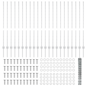 Pali per Recinzioni  22 pezzi U-Channel 120 cm in Acciaio Zincato