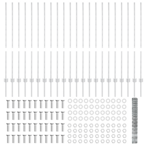 Pali per Recinzione 22 pz U-Channel 120 cm Acciaio Zincato